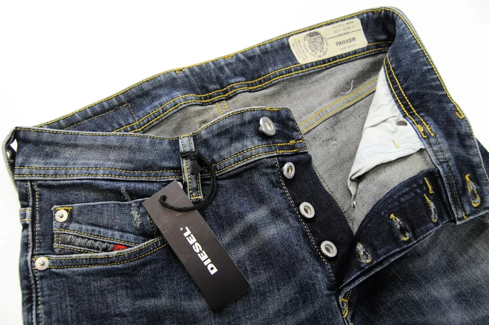 DIESEL Troxer R9CG6 Mens Jeans W28/L34 Slim Skinny  Washed Blue Stretch