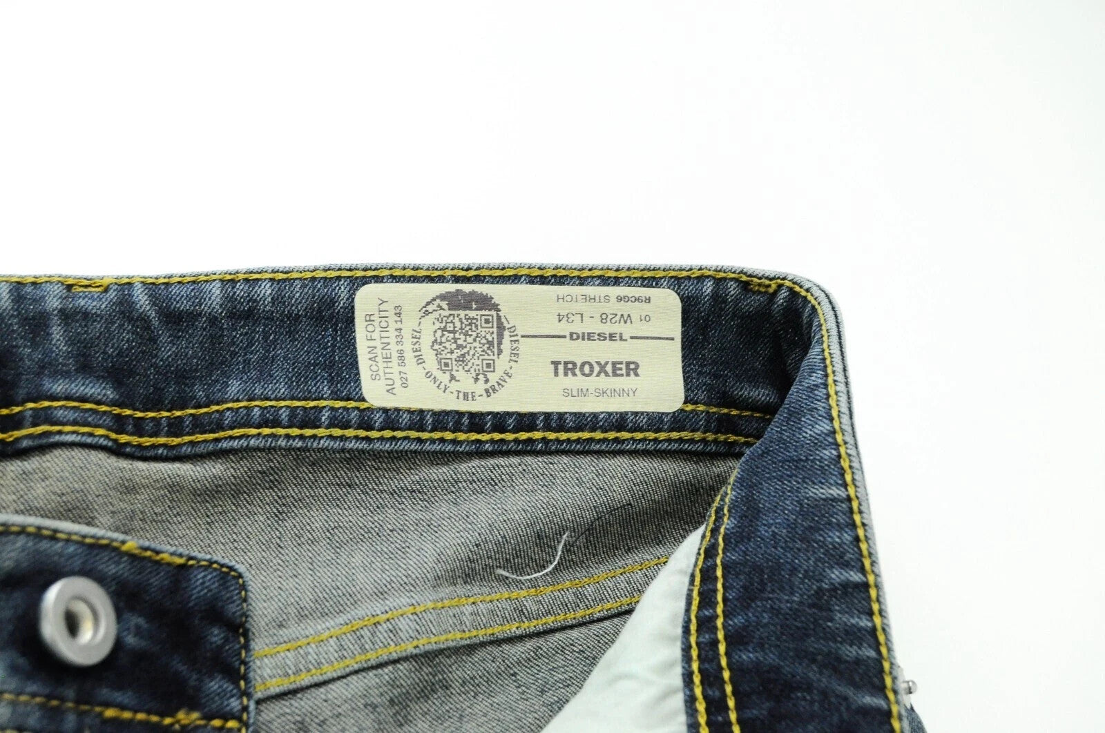 DIESEL Troxer R9CG6 Mens Jeans W28/L34 Slim Skinny  Washed Blue Stretch