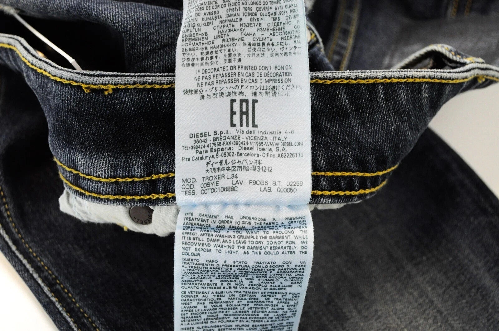 DIESEL Troxer R9CG6 Mens Jeans W28/L34 Slim Skinny  Washed Blue Stretch