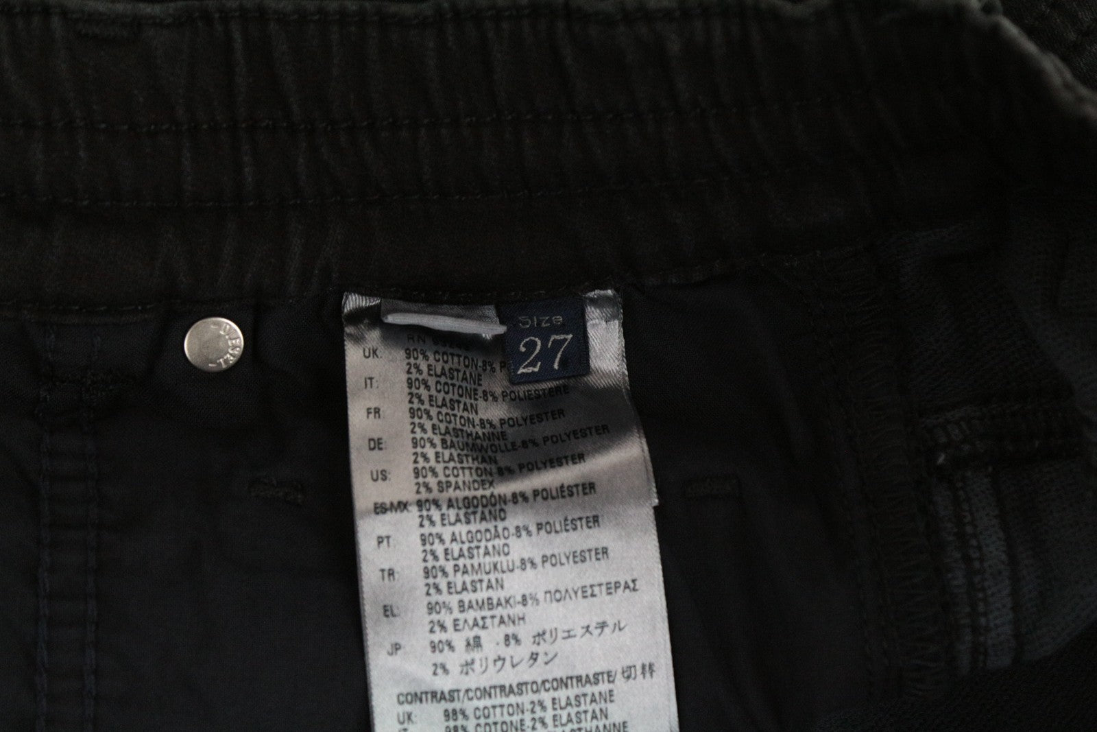 DIESEL Krailey-SP-Ne 0849R Women's Jeans W27 Black Coated