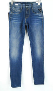 REPLAY Anbass Mens Jeans W29/L32 Slim Blue Stretch Cotton 5-Pocket