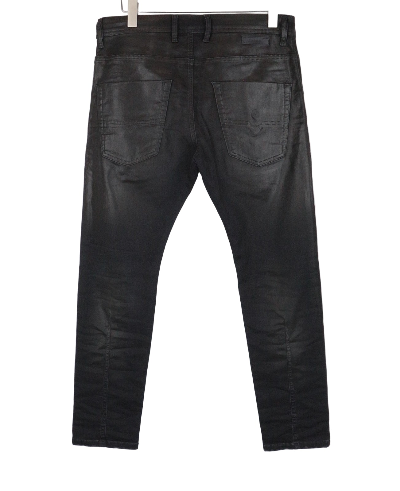 DIESEL Krooley-CB-Ne 084JB vyriški džinsai W32 vaškinės juodos spalvos, ploni, rekomenduojama mažmeninė kaina – 320 € 