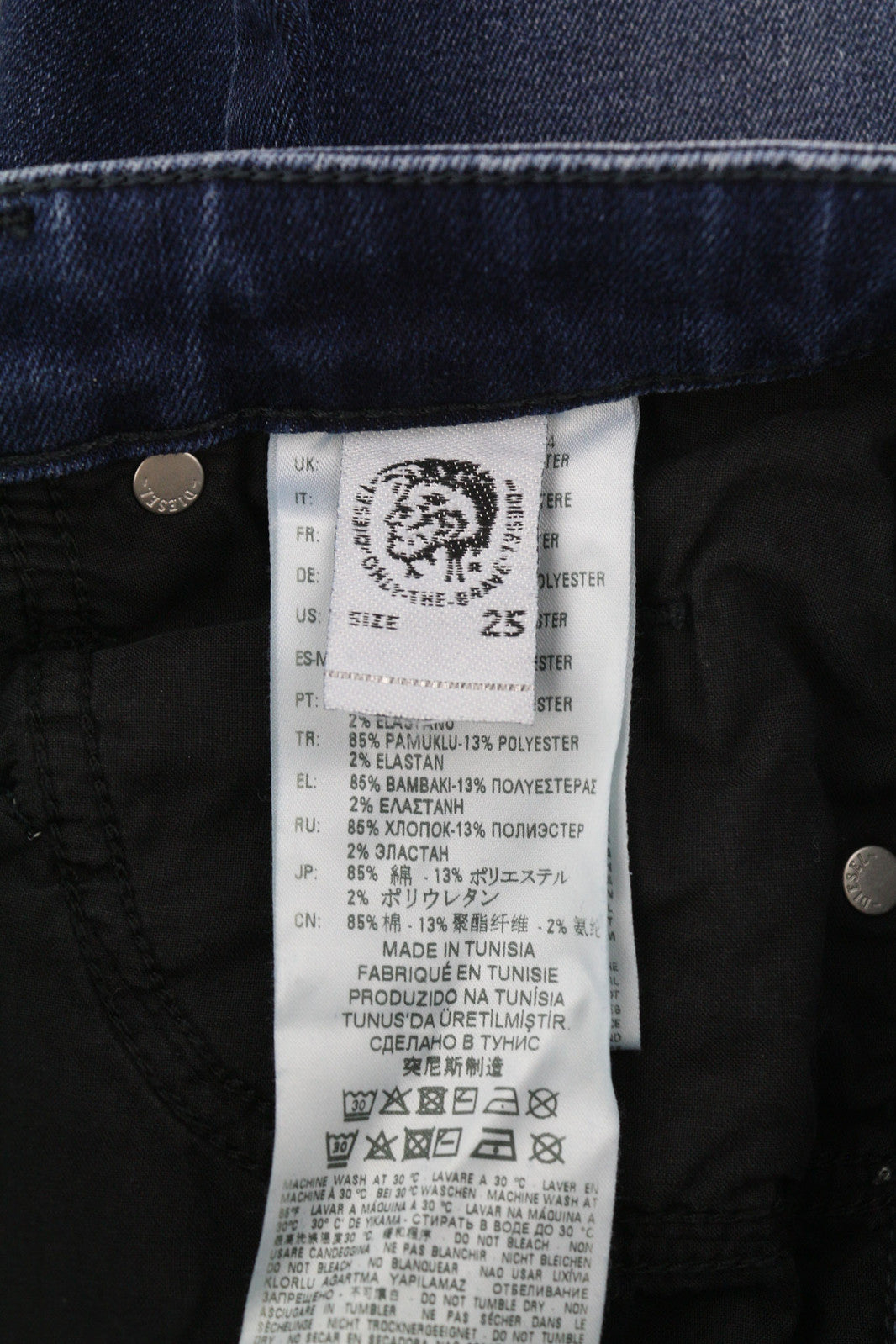 DIESEL Babhila 083AE Women Jeans W25/L34 Slim Skinny Regular Waist Stretch Blue