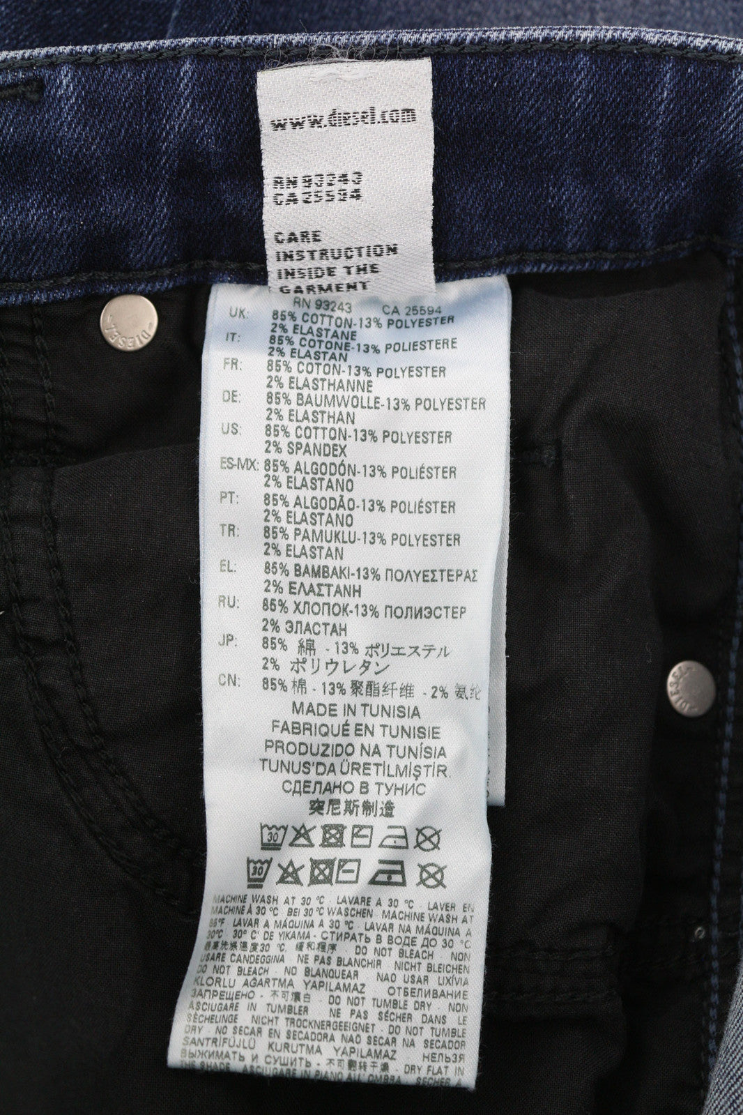 DIESEL Babhila 083AE Women Jeans W25/L34 Slim Skinny Regular Waist Stretch Blue