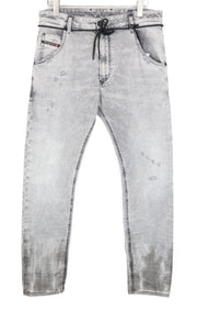 DIESEL Krooley-X-SP-Ne 0091H vyriški džinsai W32 pilki ploni morkų spalvos 