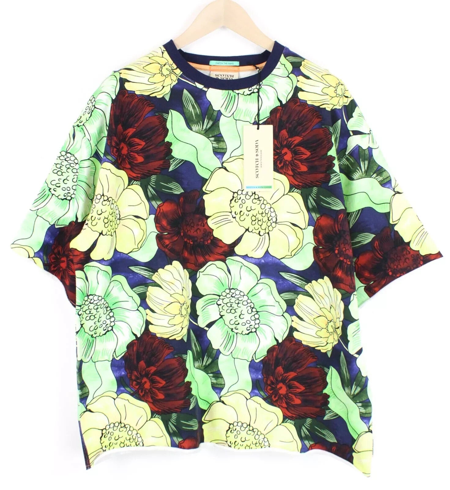 SCOTCH &amp; SODA Couture vyriškas džemperis ~2XL žalias didelėmis trumpomis rankovėmis 