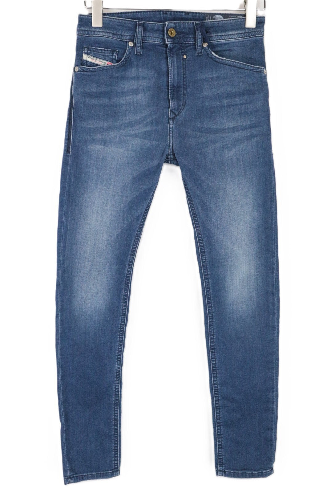 DIESEL Spender-Ne 069HC vyriški džinsai W26 su užtrauktuku, mėlyni, aptempti 