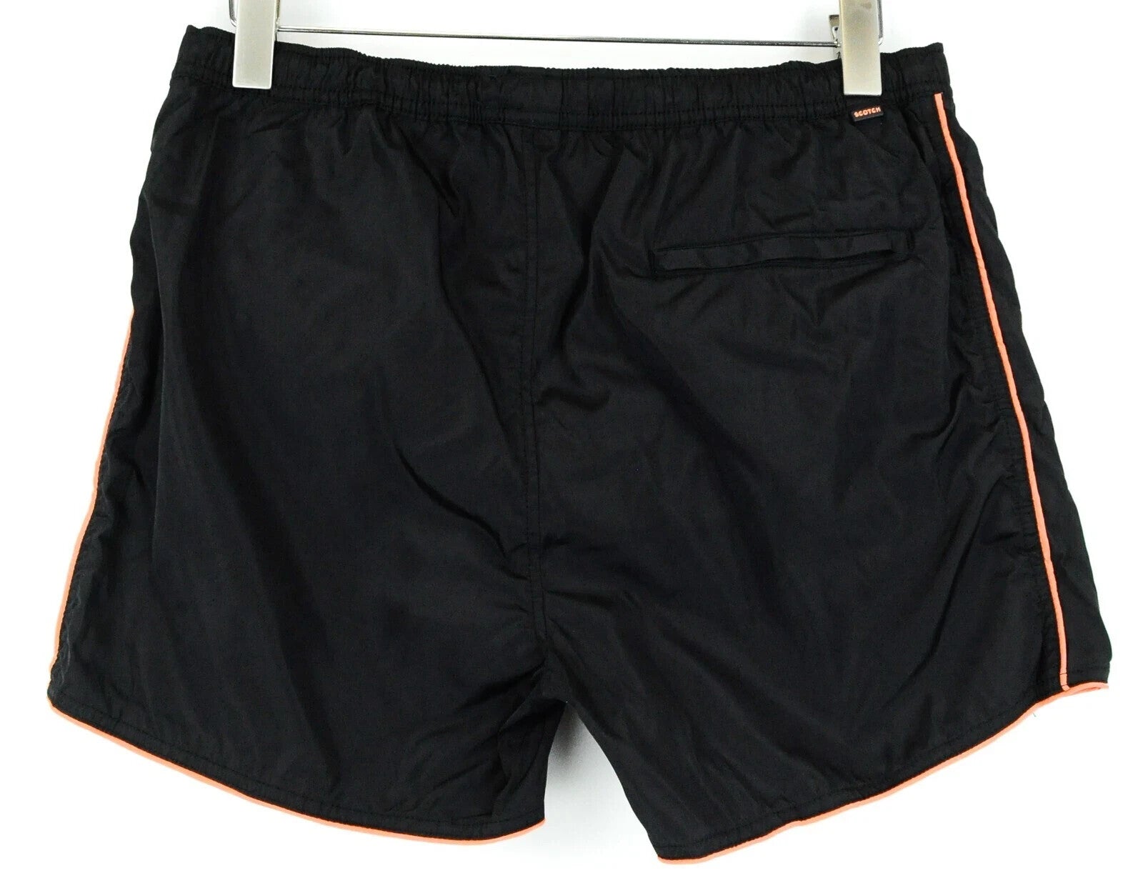 SCOTCH & SODA Swim Shorts W32 Black Pull-On Trunks Ams Couture Drawstring Style