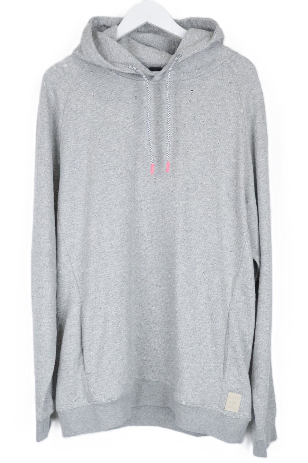 SCOTCH & SODA Men's Sweatshirt 2XL Light Grey Hooded Distressed