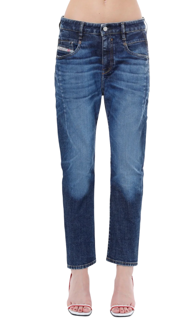 DIESEL D-Fayza 09C63 Women Jeans W26/L32 Slim Fit Ankle Washed Blue RRP€250