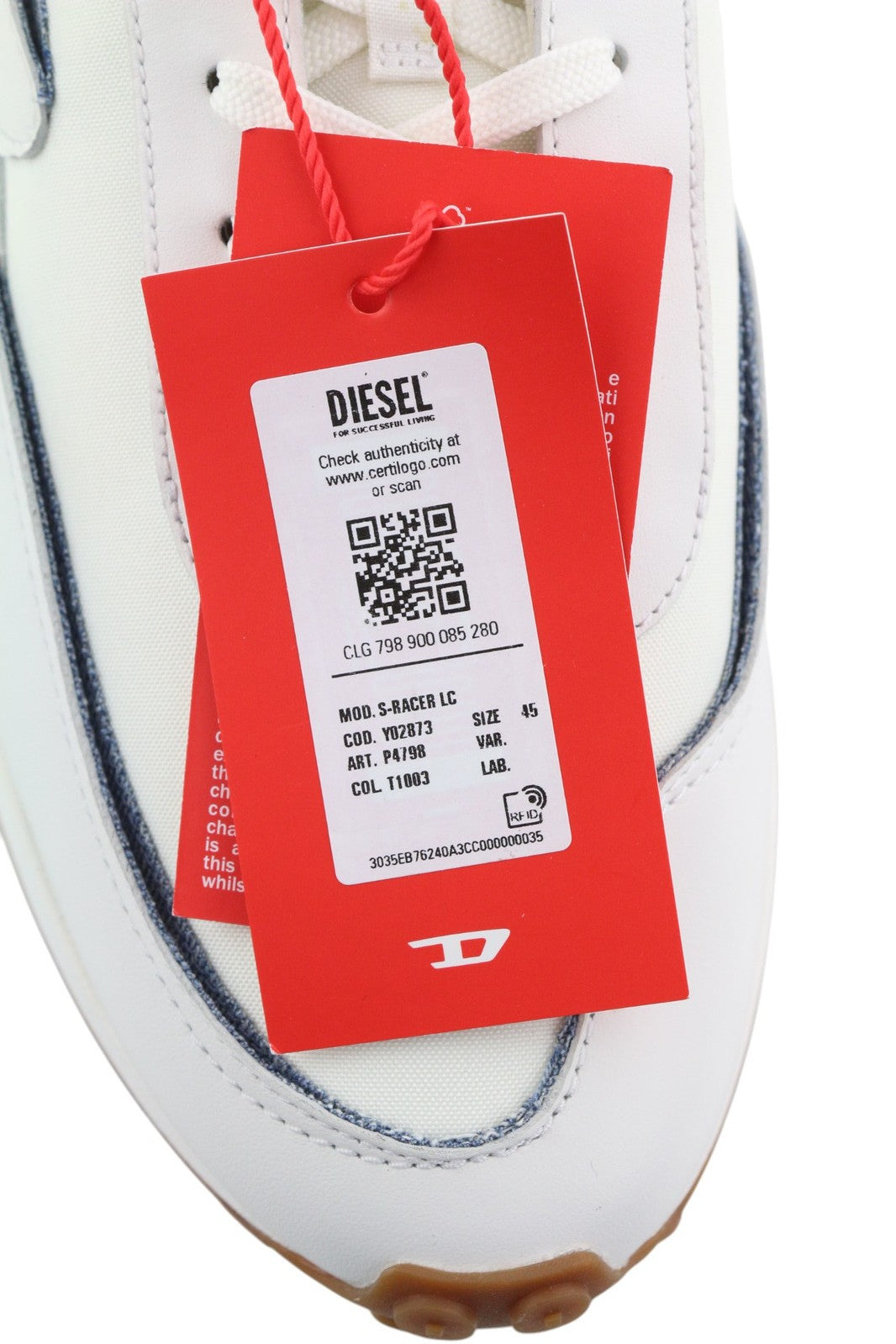 DIESEL S-Racer LC vyriški sportbačiai, balti, zomšiniai, odiniai, suvarstomi, 45 €, RRP – 195 € 