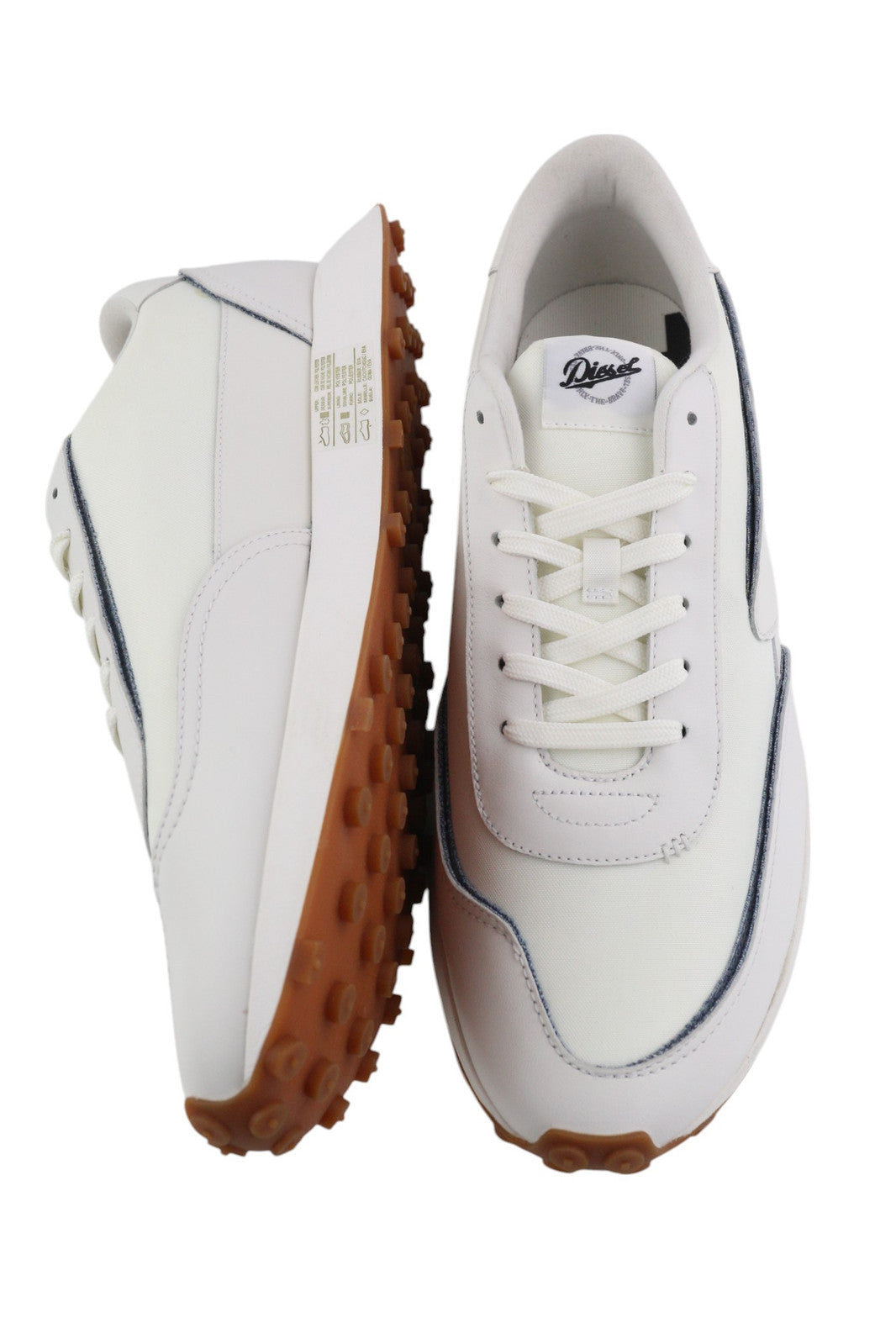 DIESEL S-Racer LC vyriški sportbačiai, balti, zomšiniai, odiniai, suvarstomi, 45 €, RRP – 195 € 