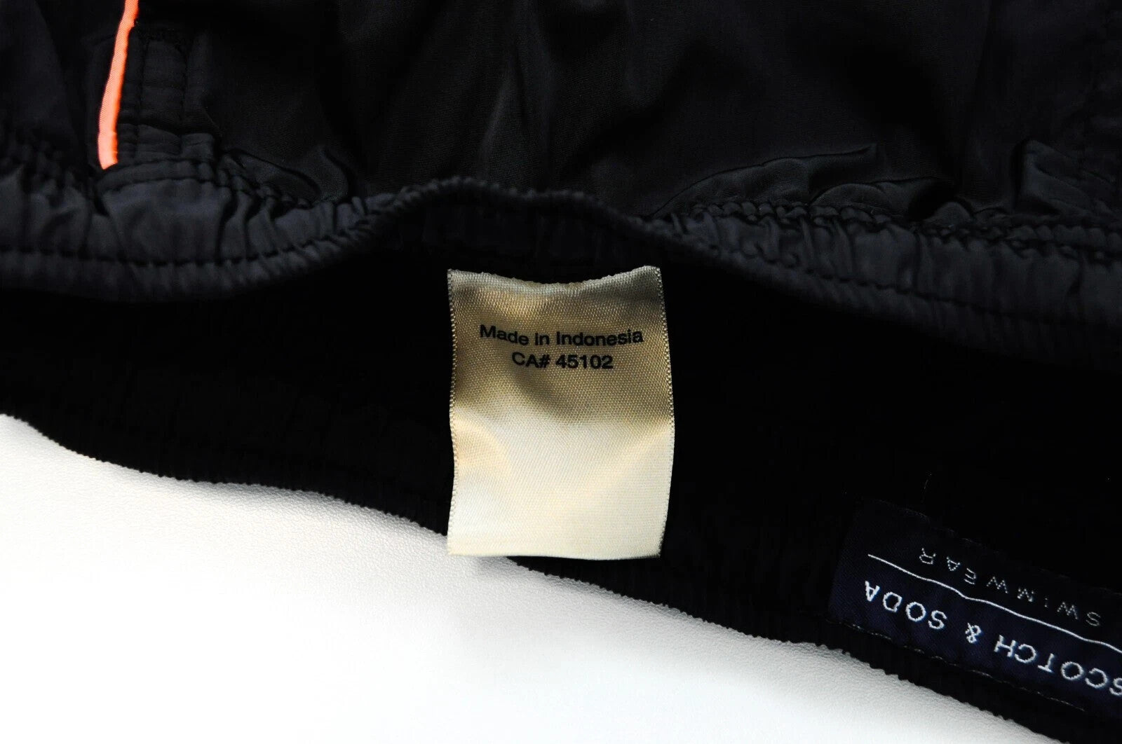 SCOTCH & SODA Swimwear W32 Men's Pull-On Black Trunks Drawstring Pool Style