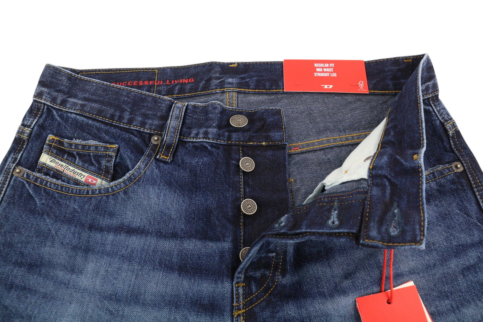 DIESEL 2020 D-Viker 09C64 vyriški džinsai W33/L30 įprasto kirpimo tiesaus kirpimo, rekomenduojama kaina – 225 € 