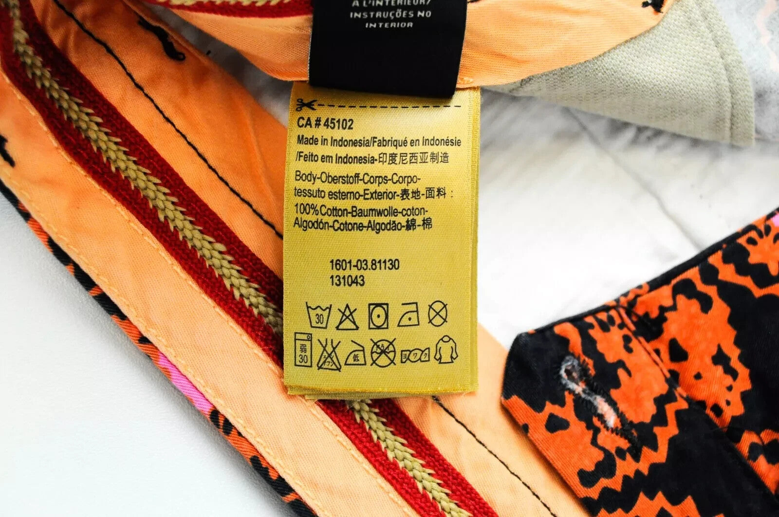 SCOTCH &amp; SODA vyriški šortai W29 juodi oranžiniai Paisley medvilnės rašto Ams Couture 