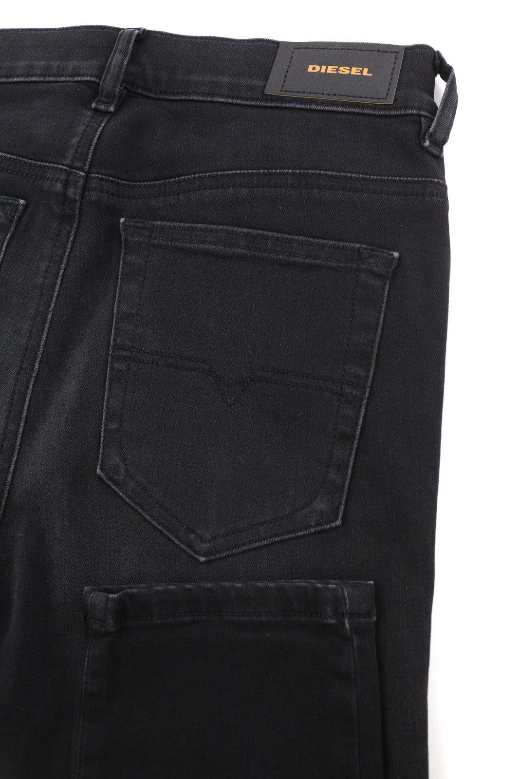 DIESEL D-Roisin 069MZ moteriški džinsai W26/L32 itin aptempti, aukštu juosmeniu, tamprūs, juodi 