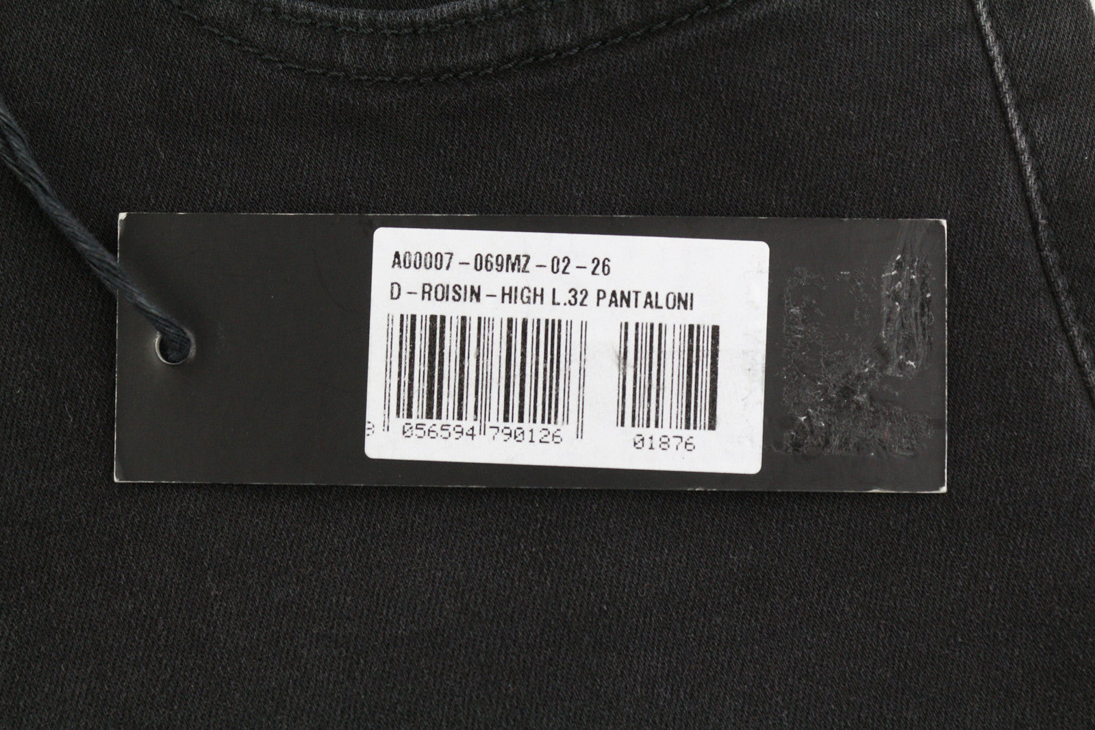 DIESEL D-Roisin 069MZ moteriški džinsai W26/L32 itin aptempti, aukštu juosmeniu, tamprūs, juodi 