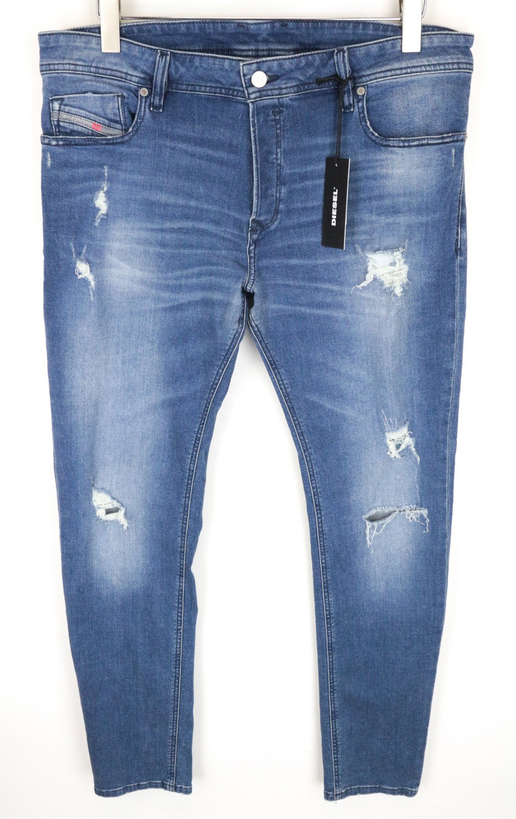 DIESEL Sleenker CN006 vyriški džinsai W36/L32 mėlyni, aptempti, tamprūs 
