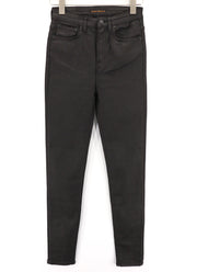 NUDIE Hightop Tilde Painted Black moteriški džinsai W28/L32 Slim Fit su užtrauktuku 