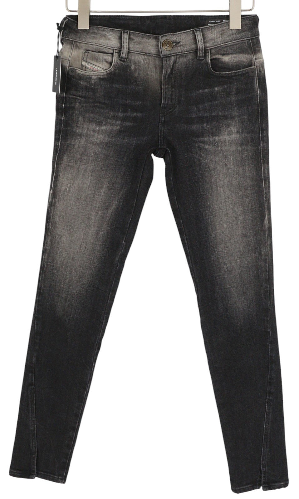 DIESEL D-Jevel 09B18 moteriški džinsai W26/L32 Slim žemo juosmens, tamprūs, skalbti, RRP 250 € 