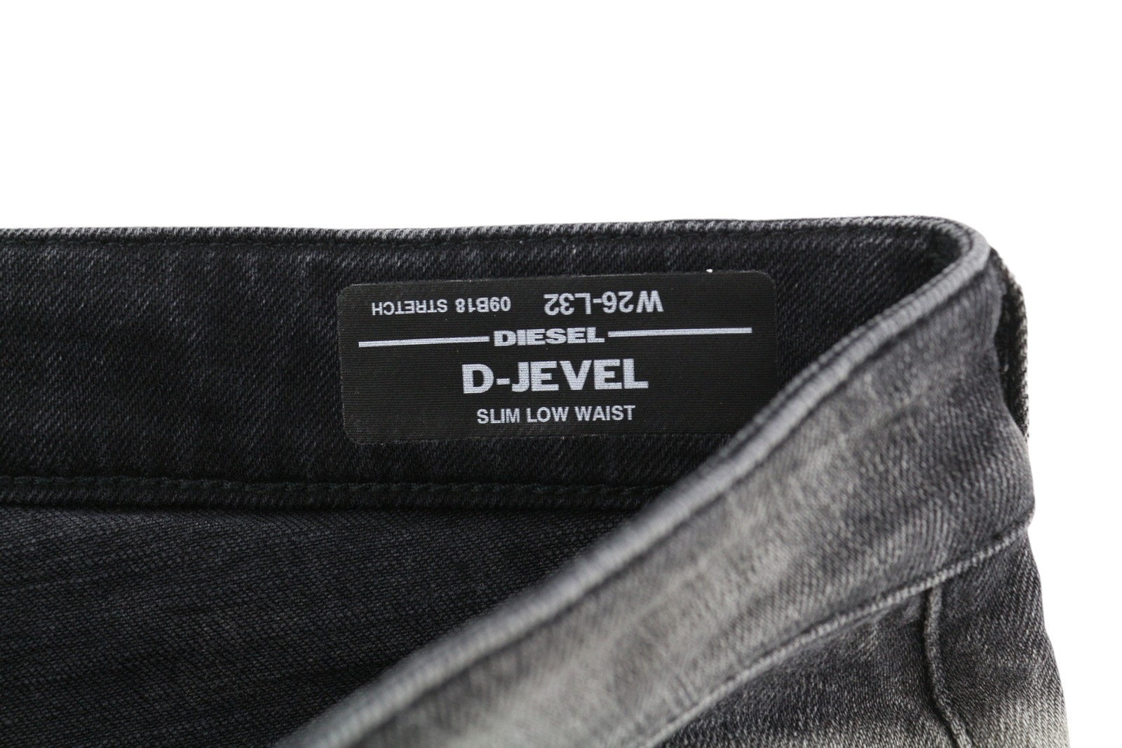DIESEL D-Jevel 09B18 moteriški džinsai W26/L32 Slim žemo juosmens, tamprūs, skalbti, RRP 250 € 