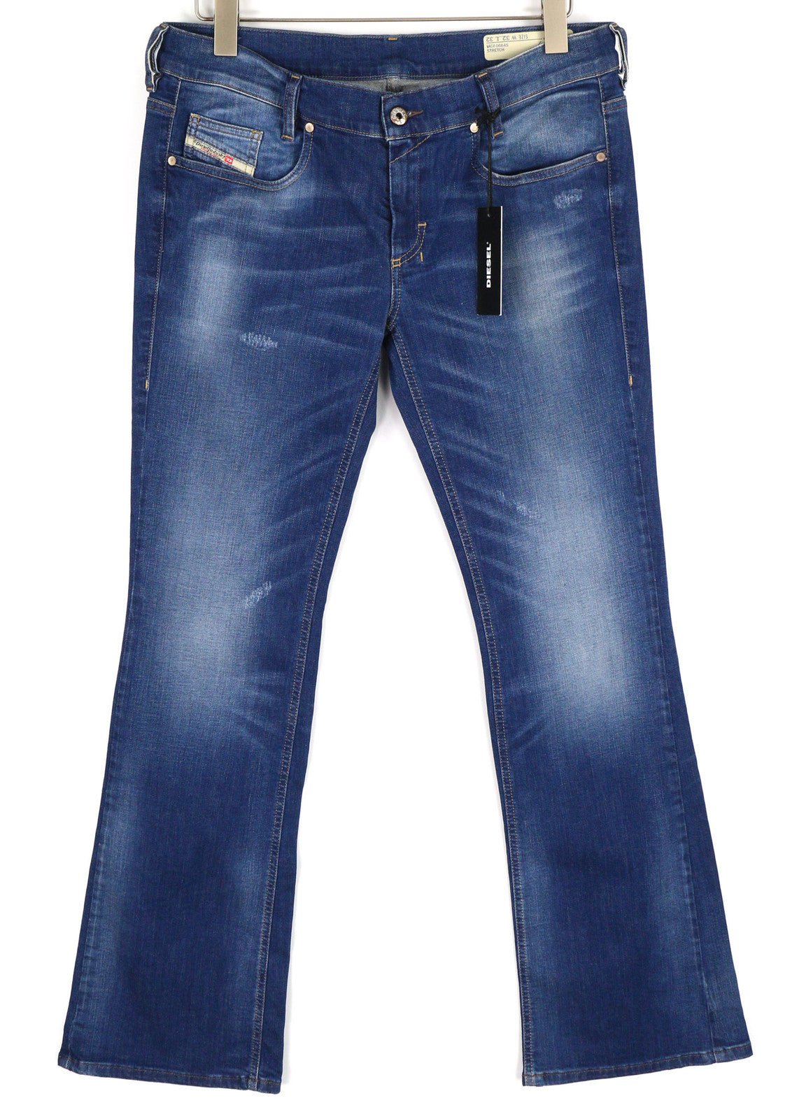 DIESEL žemakulniai 0664S moteriški džinsai W32/L32 Slim cut, žemo juosmens, tamprūs, mėlyni 