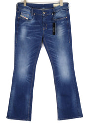 DIESEL žemakulniai 0664S moteriški džinsai W32/L32 Slim cut, žemo juosmens, tamprūs, mėlyni 