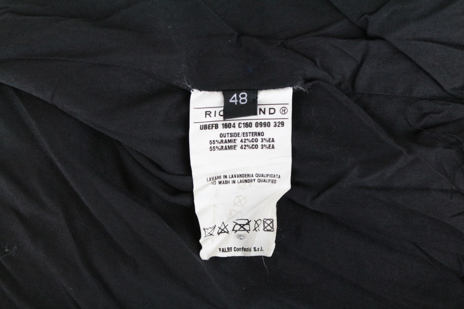 RICHMOND vyriška striukė 48 tamsiai mėlyno mišinio dvigubas gobtuvas lengvas 