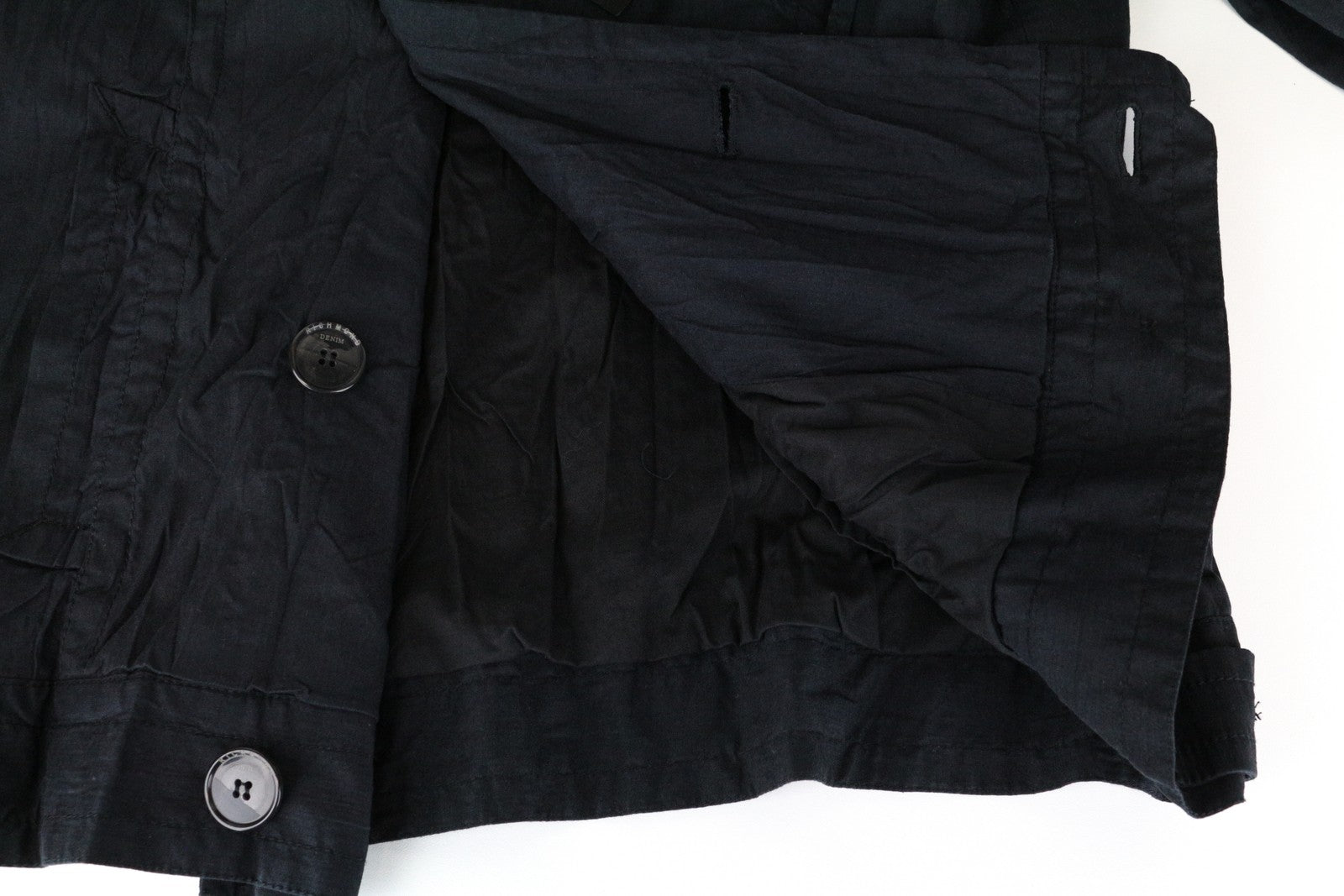 RICHMOND vyriška striukė 48 tamsiai mėlyno mišinio dvigubas gobtuvas lengvas 