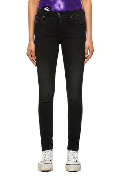 DIESEL D-Roisin 069MZ Women Jeans W26/L32 Super Skinny High Waist Stretch Black