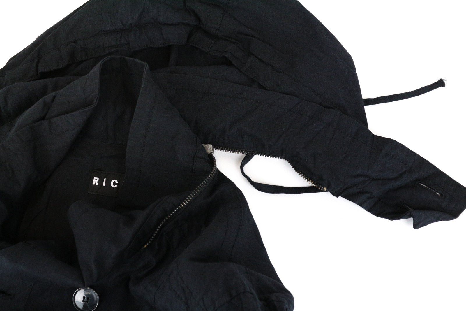 RICHMOND vyriška striukė 48 tamsiai mėlyno mišinio dvigubas gobtuvas lengvas 