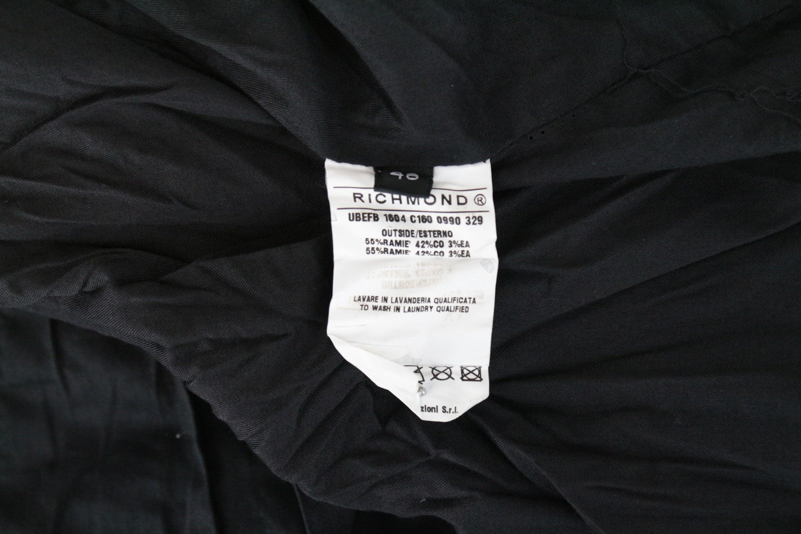 RICHMOND vyriška striukė 48 tamsiai mėlyno mišinio dvigubas gobtuvas lengvas 