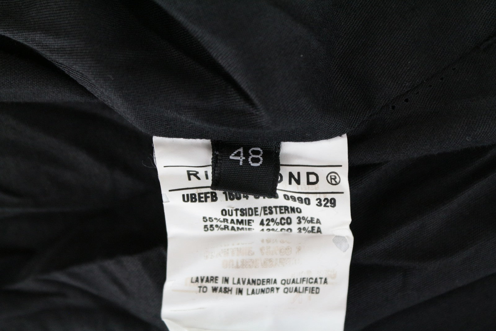 RICHMOND vyriška striukė 48 tamsiai mėlyno mišinio dvigubas gobtuvas lengvas 