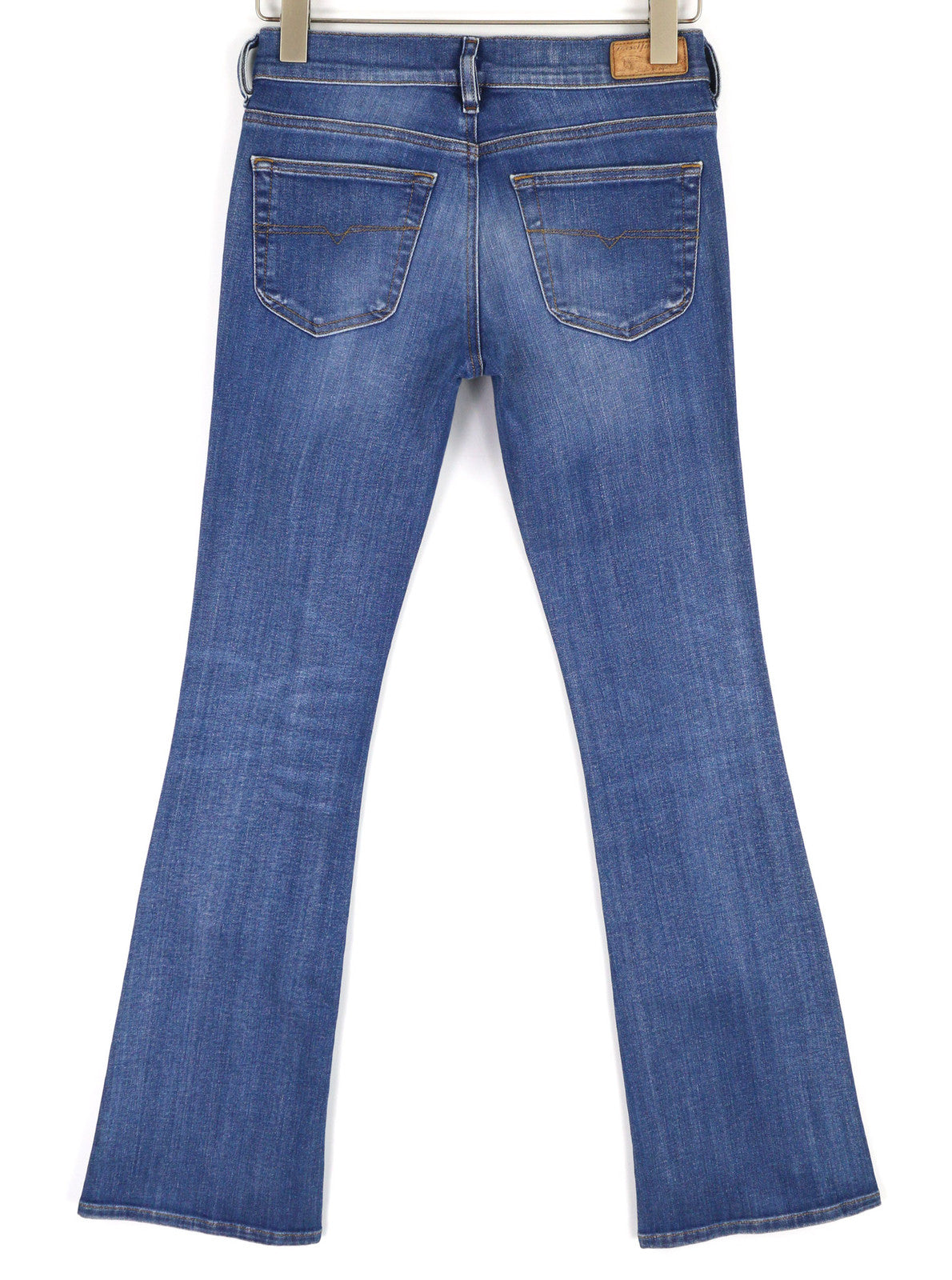 DIESEL žemakulniai 0830E moteriški džinsai W26/L32 Slim cut, žemo juosmens, tamprūs, mėlyni 