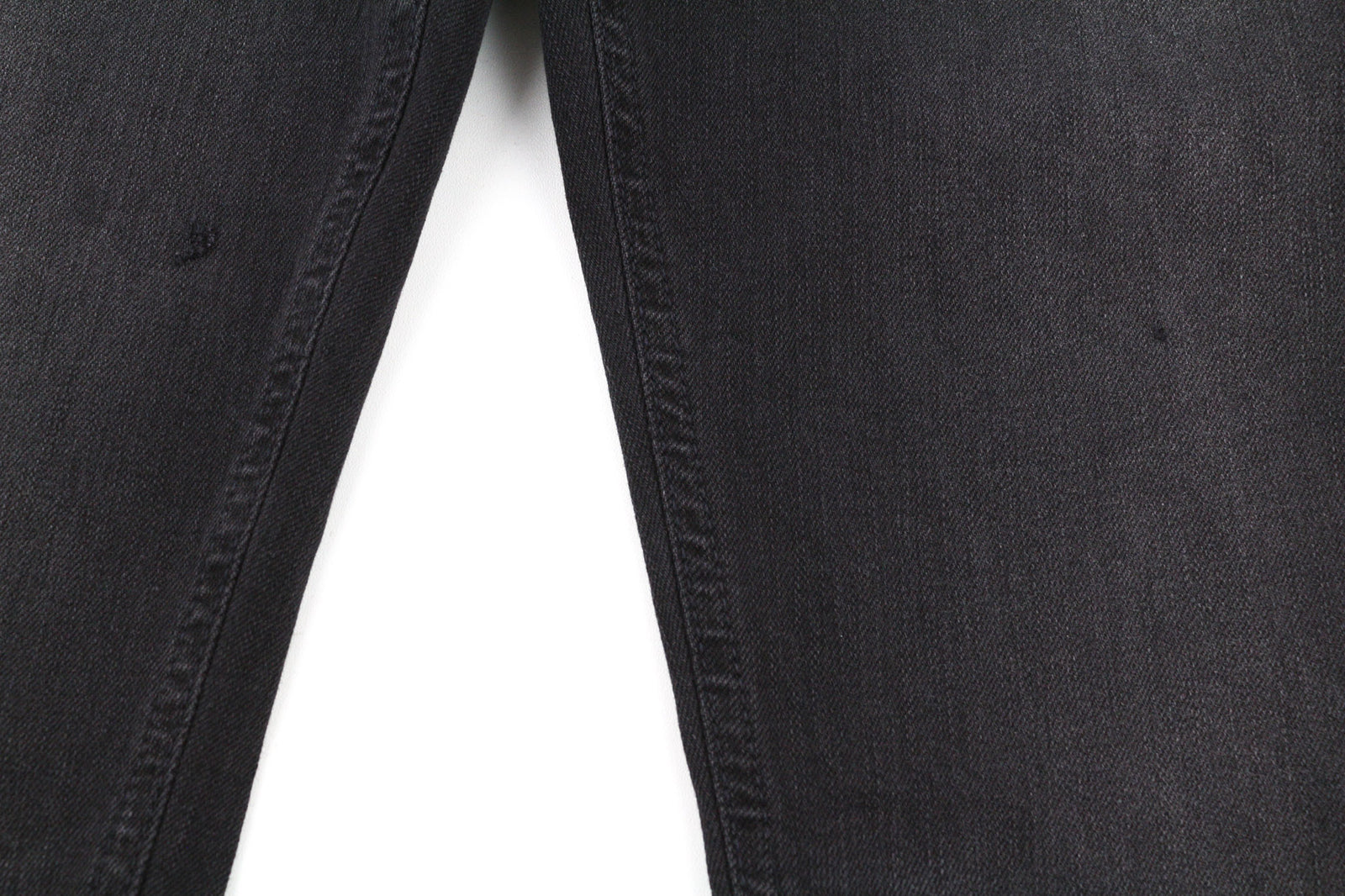 NUDIE Skinny Lin Used Black Men Jeans W29/L32 Organic Cotton Zip Faded Casual