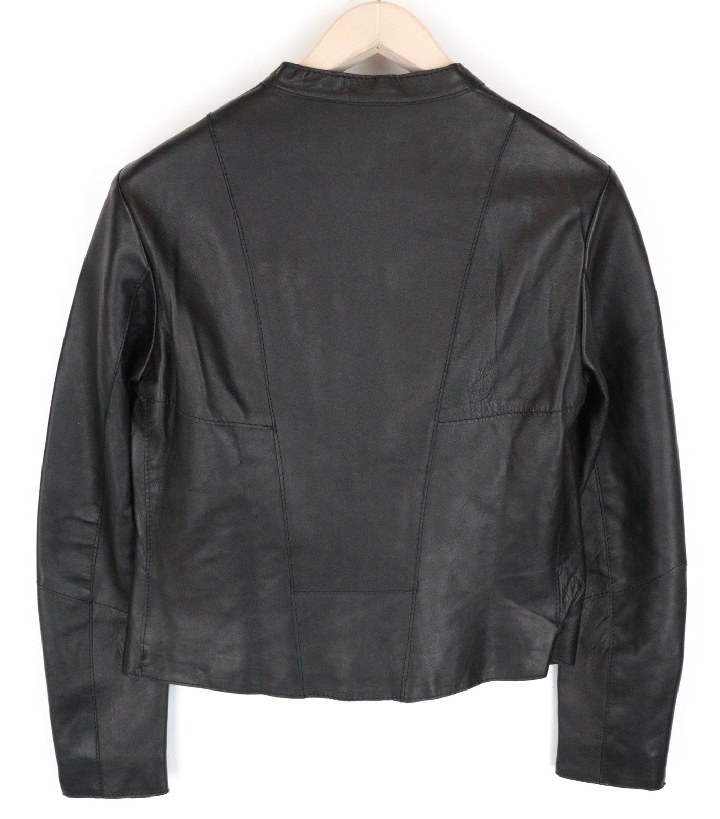 REPLAY Men's Jacket S Black Leather Single Zipped RRP€399