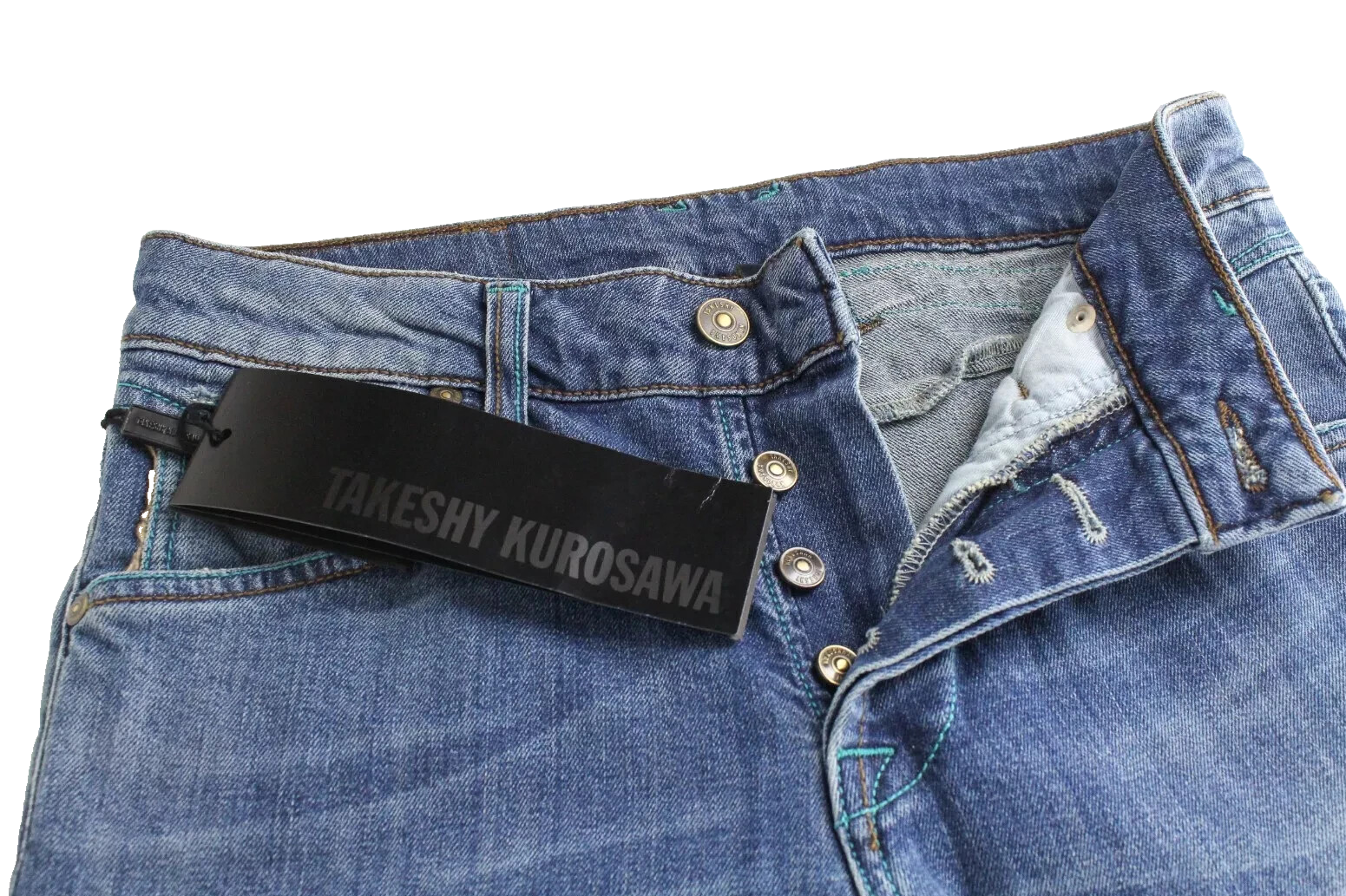 TAKESHY KUROSAWA Power vyriški džinsai W30 Slim, dirbtinės odos, tamprios medvilnės 