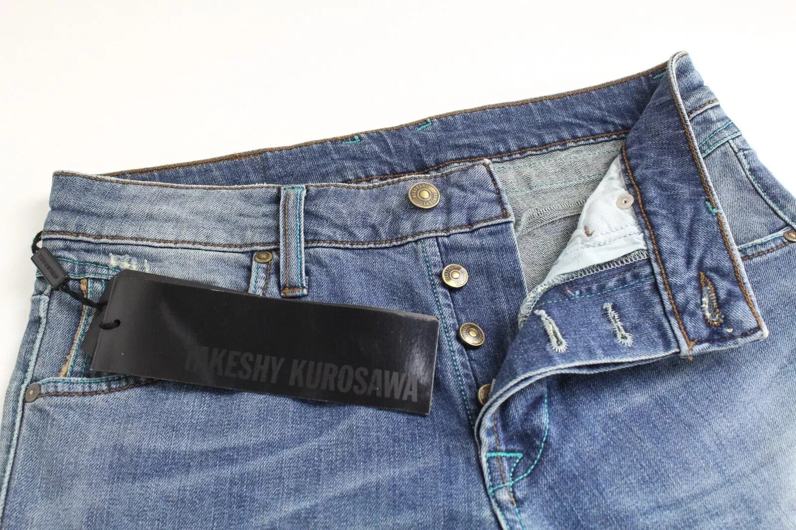 TAKESHY KUROSAWA Power vyriški džinsai W32 Slim, tamprūs, dirbtinės medvilnės džinsai 