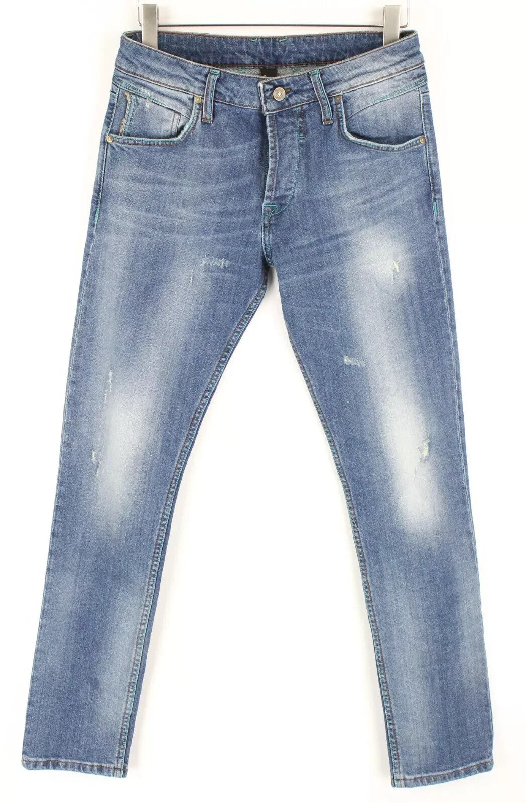 TAKESHY KUROSAWA Power Mens Jeans W30 Slim  Washed Stretch Cotton Blue