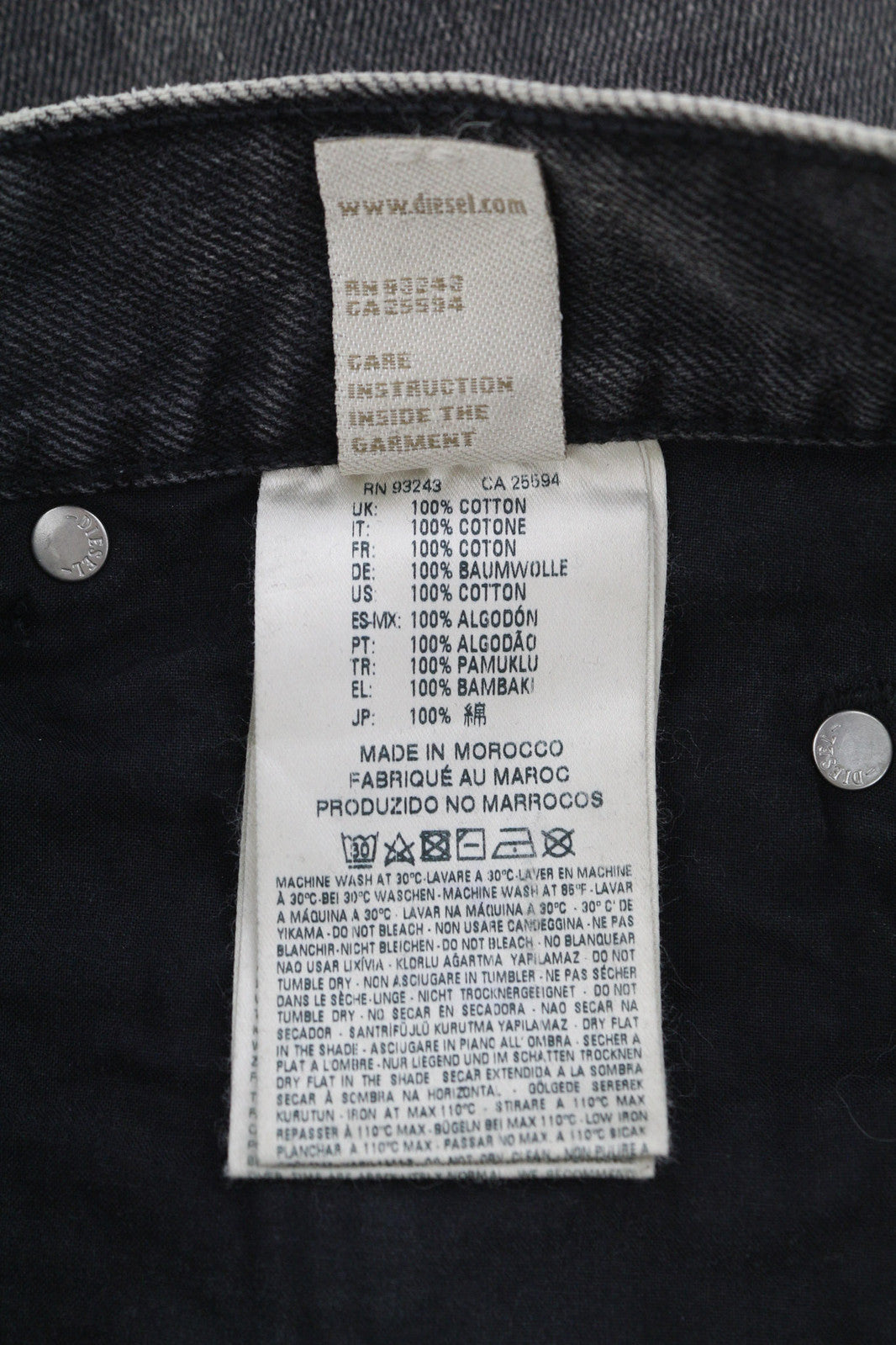 DIESEL Ceendhy 0859G moteriški džinsai W25/L32 Regular Straight Regular Waist RRP 200 € 