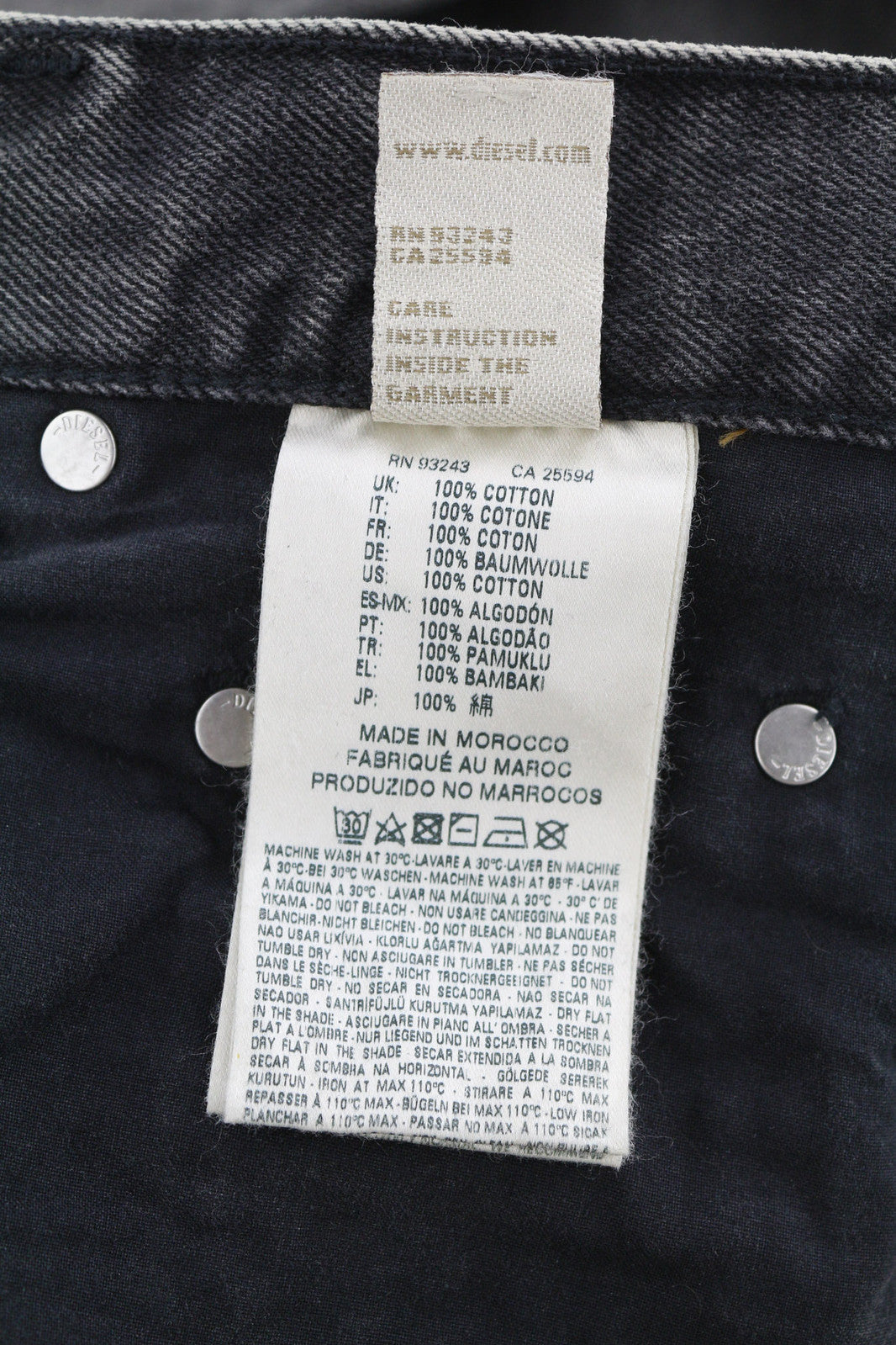 DIESEL Ceendhy 0859G moteriški džinsai W24/L32 Regular Straight Regular Waist RRP 200 € 