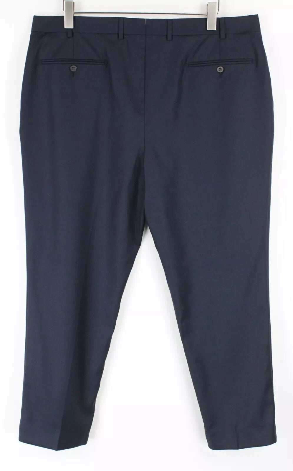 SUITSUPPLY  Mens Trousers UK42S Navy Pleated Classic Lined Wool