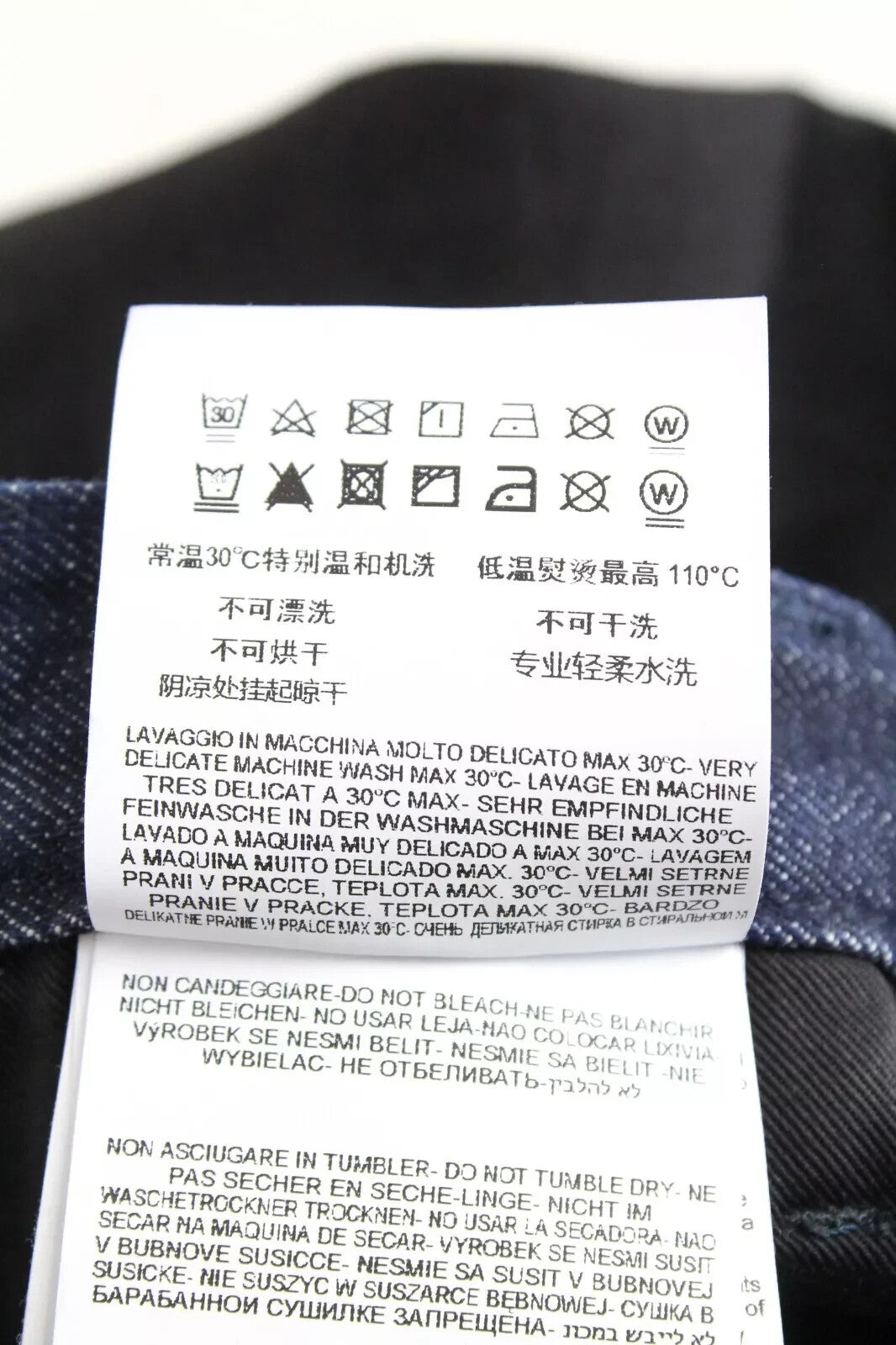 REPLAY Atelier Mens Jeans W31/L30 Slim Black Blue Cotton Slit Pocket