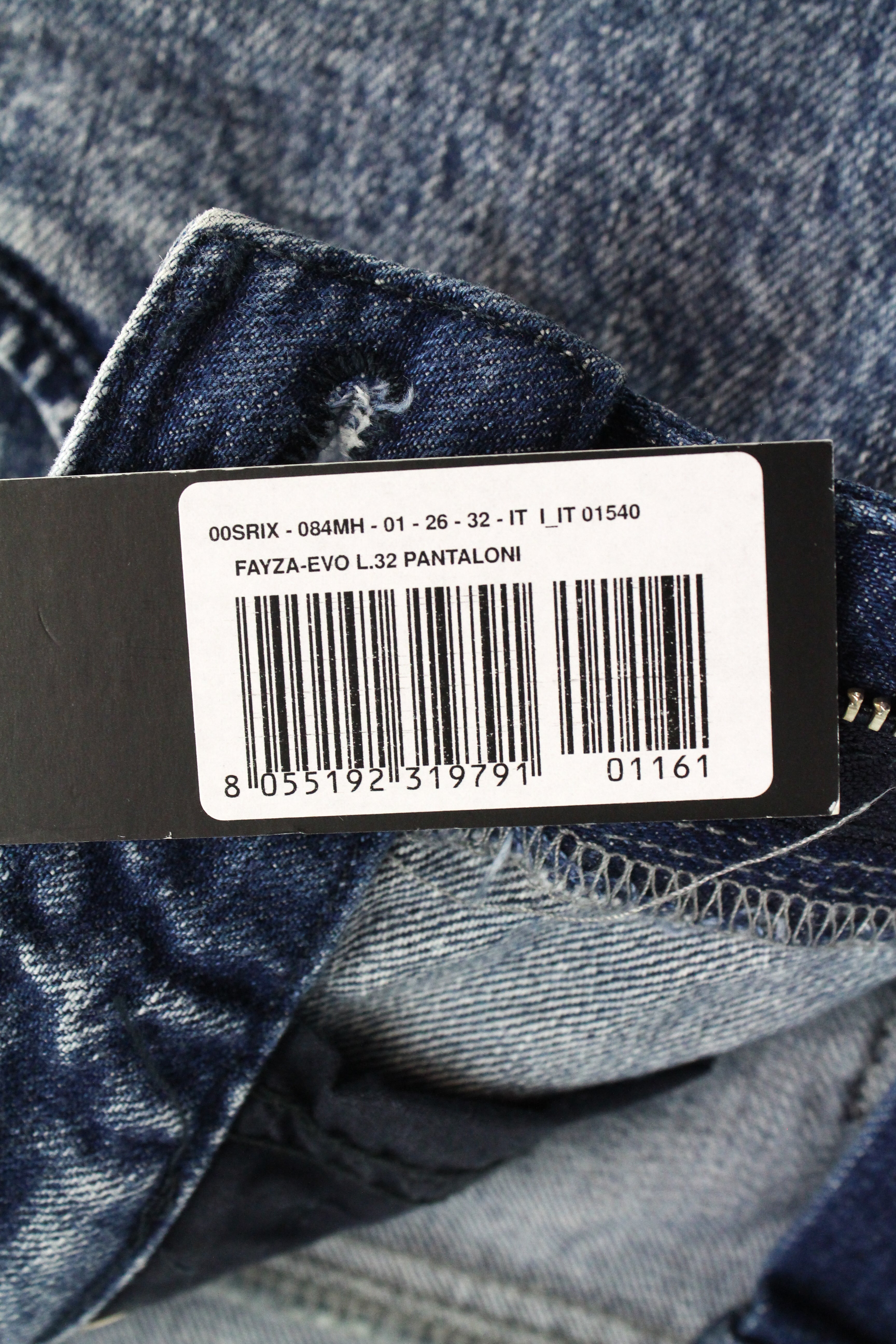 DIESEL Fayza-Evo 084MH moteriški džinsai W26/L32 Relaxed Boyfriend mėlyni skalbinių mėlynumo 