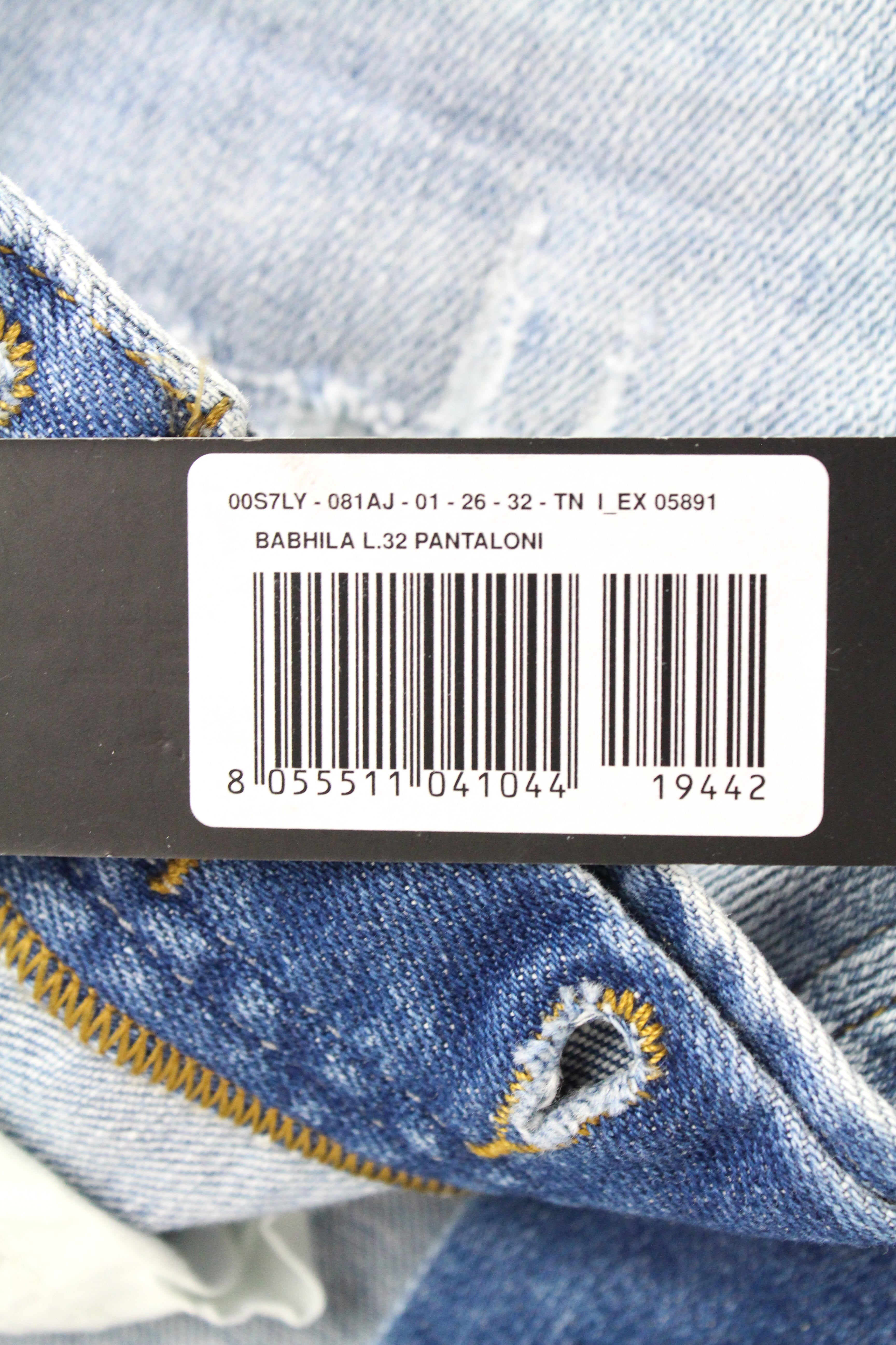 DIESEL Babhila 081AJ moteriški džinsai W26/L32 Slim Skinny mėlyni skalbto tampraus audinio 