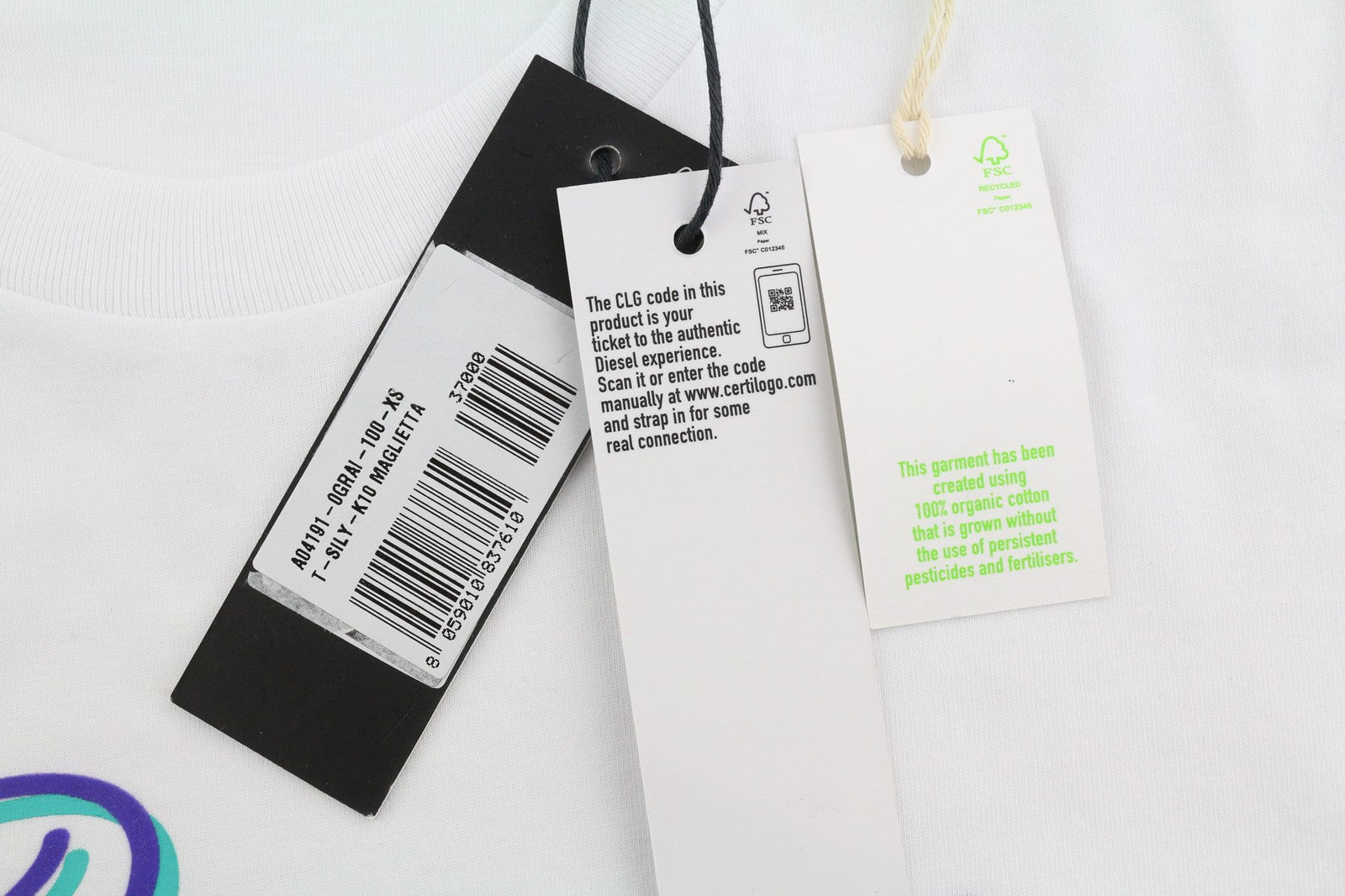 DIESEL T-Sily-K10 moteriški marškinėliai XS dydžio, trumpomis rankovėmis, apvalia apykakle, trikotažiniai