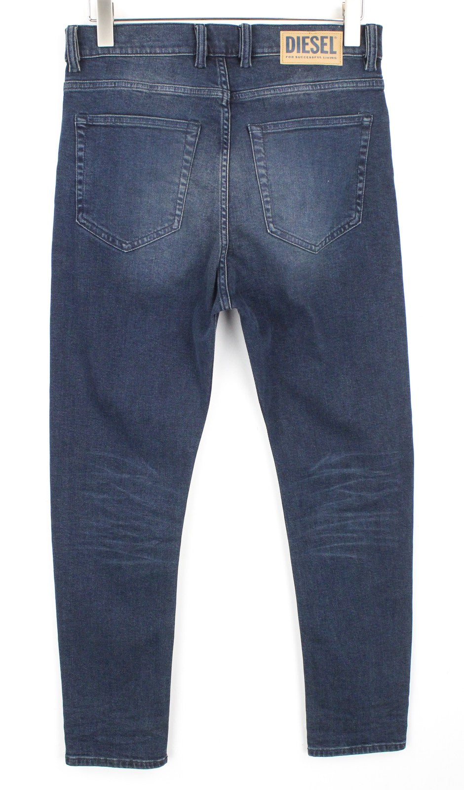DIESEL D-Vider 084AU vyriški džinsai W28/L30 morkų kirpimo tamprūs mėlyni džinsai 