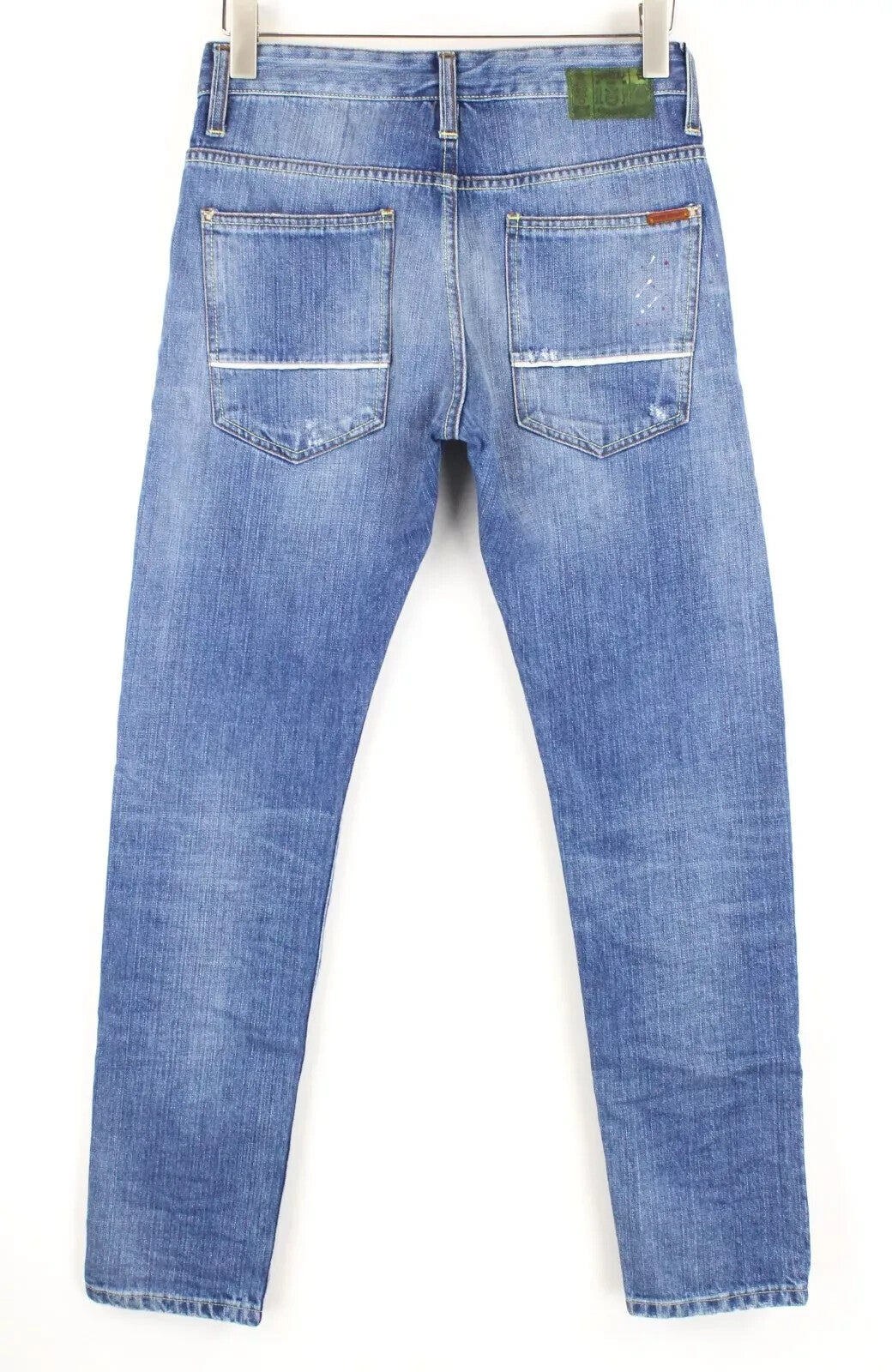 TAKESHY KUROSAWA Jeans W30 Men Slim Fit Painted Distressed Button-Fly Denim