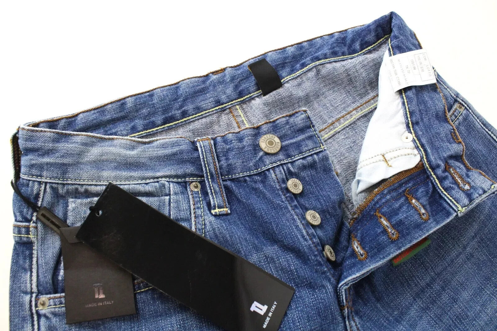 TAKESHY KUROSAWA Jeans W30 Men Slim Fit Painted Distressed Button-Fly Denim