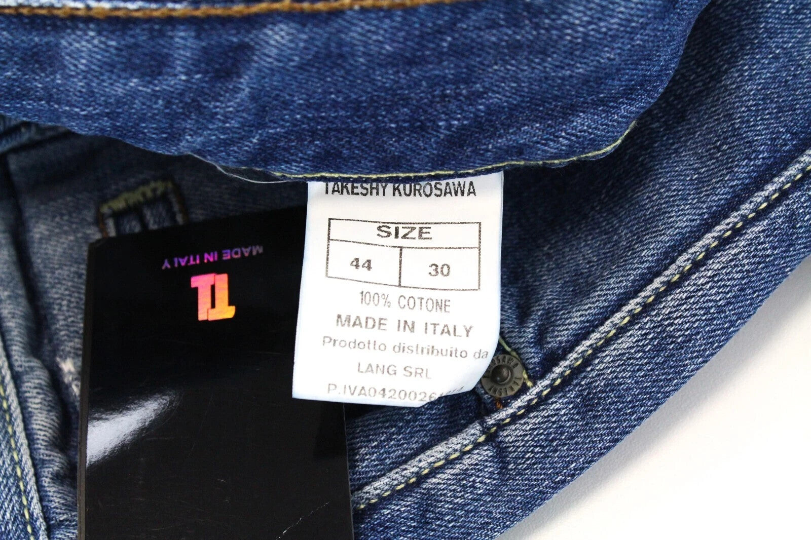 TAKESHY KUROSAWA Jeans W30 Men Slim Fit Painted Distressed Button-Fly Denim